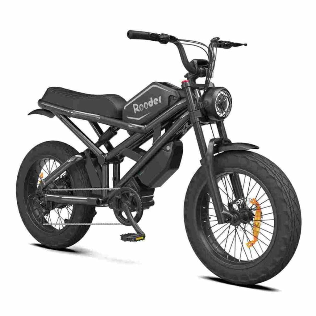Bicicleta eléctrica con neumáticos gruesos